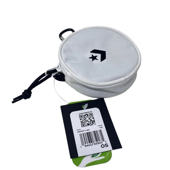 Converse Utility Pouch Unisex Bag White Zip Logo 10023842-A01 - Picture 3 of 7